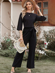 Casual Dolman Sleeve Wide Leg Jumpsuit