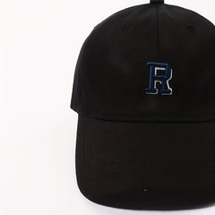 R Embroidered Baseball Cap Casual Sunshade Dad Hat Adjustable Unisex Sun Hats