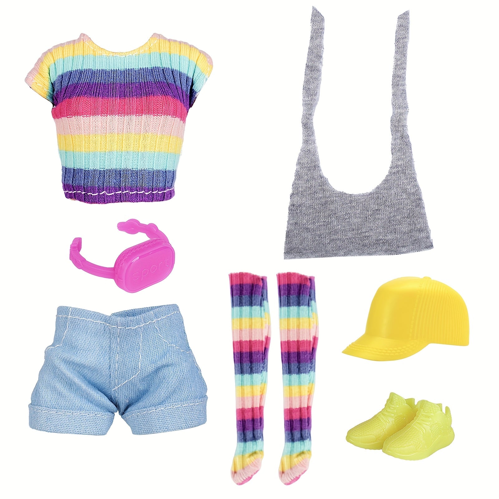 7pcs Sports Doll Clothes Set for Girls (6 Colors)