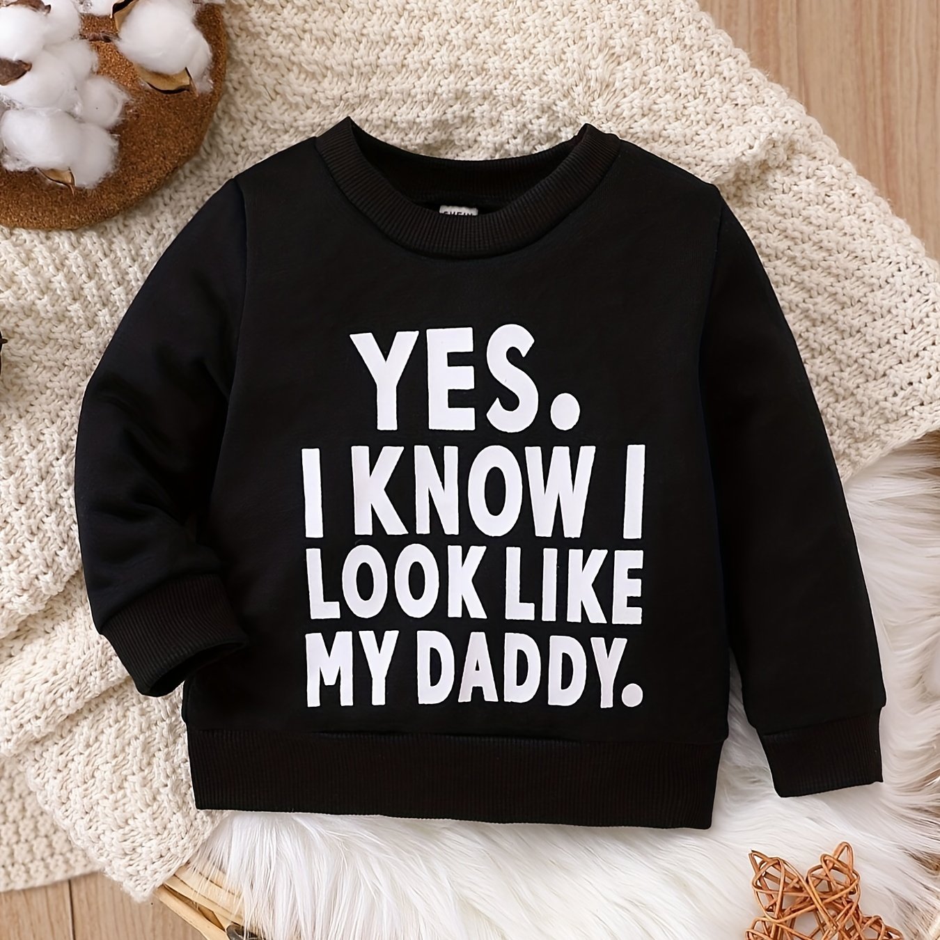 Baby LIKE MY DADDY Print Sweatshirt Autumn Winter Clothes