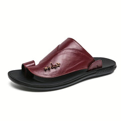 Men's Open Toe Hook And Loop Sandals Non Slip Comfortable Beach Shoes Summer