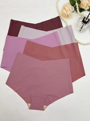 5 Pack High Waist Panties Elastic Briefs Women's Underwear