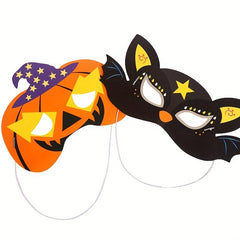 Halloween Cartoon Masks Kids Costume Party DIY Craft Masks Kids