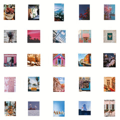 50pcs Daily Scenery Graffiti Stickers Waterproof DIY Sticker Pack