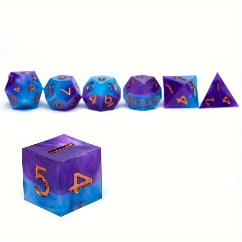 7pcs Resin Polyhedral Dice Set for Role Playing Games