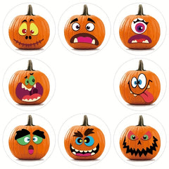 500 Halloween Pumpkin Cartoon Meme Stickers Roll