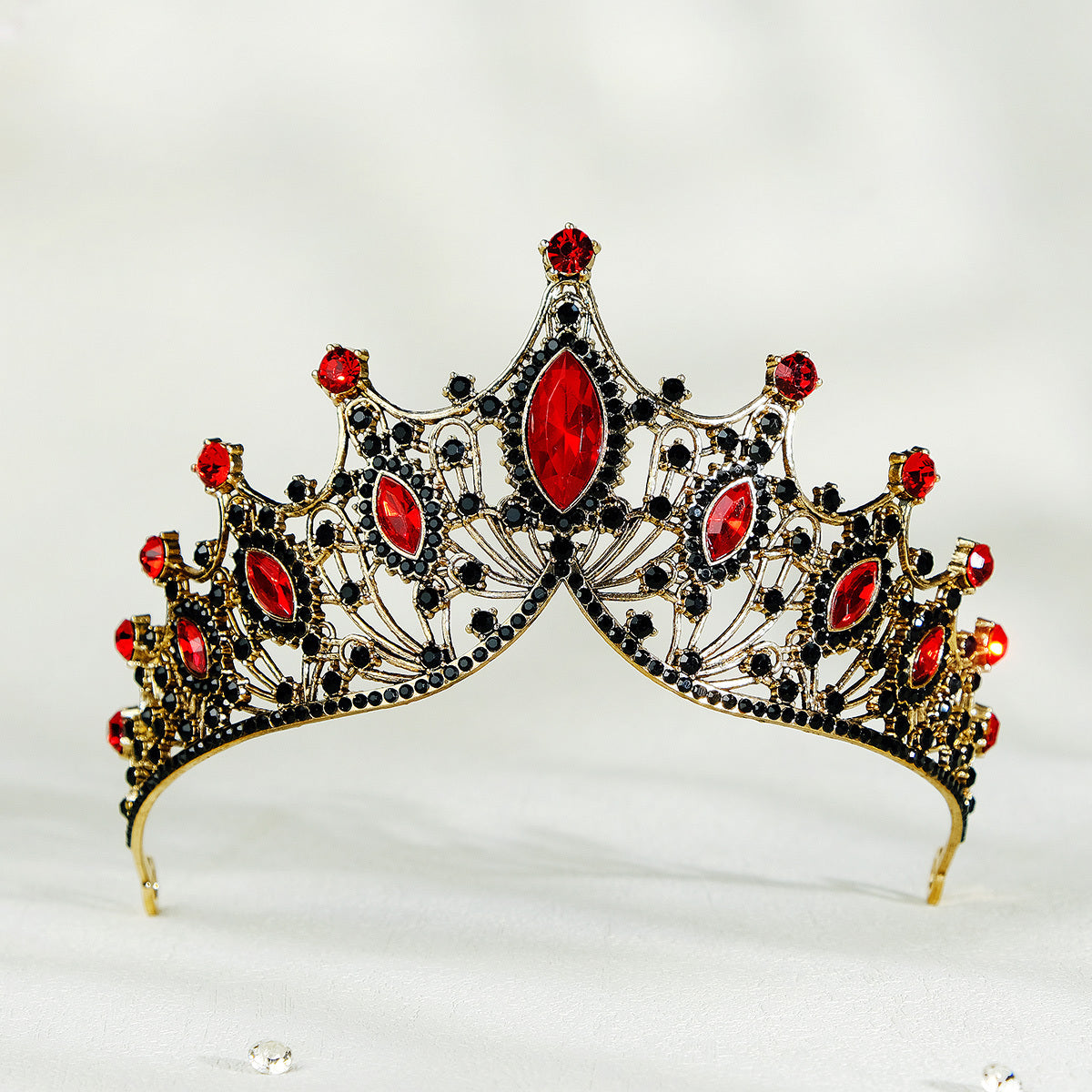 Baroque Style Crown Tiara Bridal Headwear