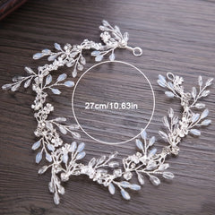 Golden Rhinestone Wedding Bride Hair Comb Headdress
