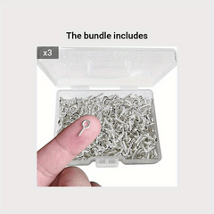 300PCS Small Screw Eye Pins Kit 10x5mm for Arts & Crafts Projects