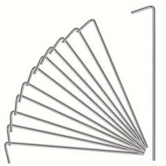 12 Pack Tent Stakes Heavy Duty Pegs Metal Stakes Tent Garden Stakes