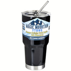 900ml Double Wall Water Cup with Straw and Lid, Vacuum Insulated Stainless Steel