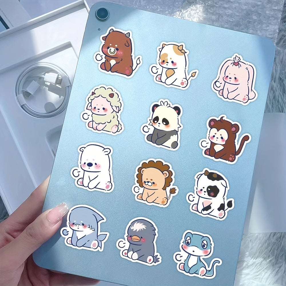 60pcs Animals PVC Sticker Packs for Kids Laptop Luggage Bike Notebook Decoration