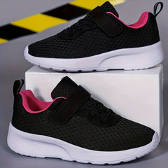 Girls Casual Low Top Mesh Sneakers - Lightweight Breathable Anti Slip Shoes