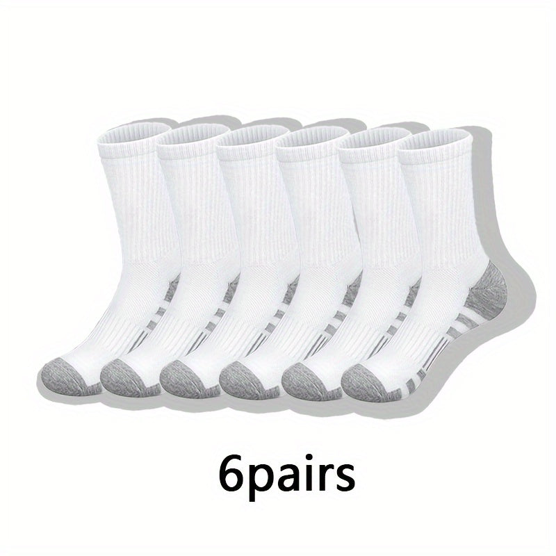 6pairs Men's Casual Crew Socks Outdoor Sports Socks