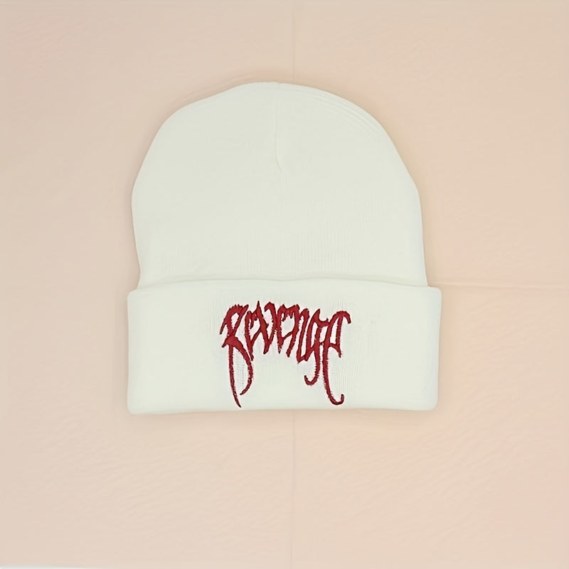 Letter Embroidery Wool Beanie Hooligan Knitted Hat