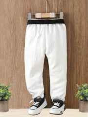 Boys Casual Textured Comfortable Active Sweatpants Kids Clothing