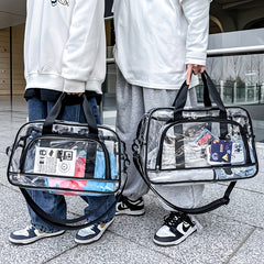Transparent Travel Bag Large Capacity PVC Handbag Fitness Storage Beach Bag