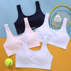 4pcs Girls Bra 95 Cotton No Steel Ring Breathable Bralette