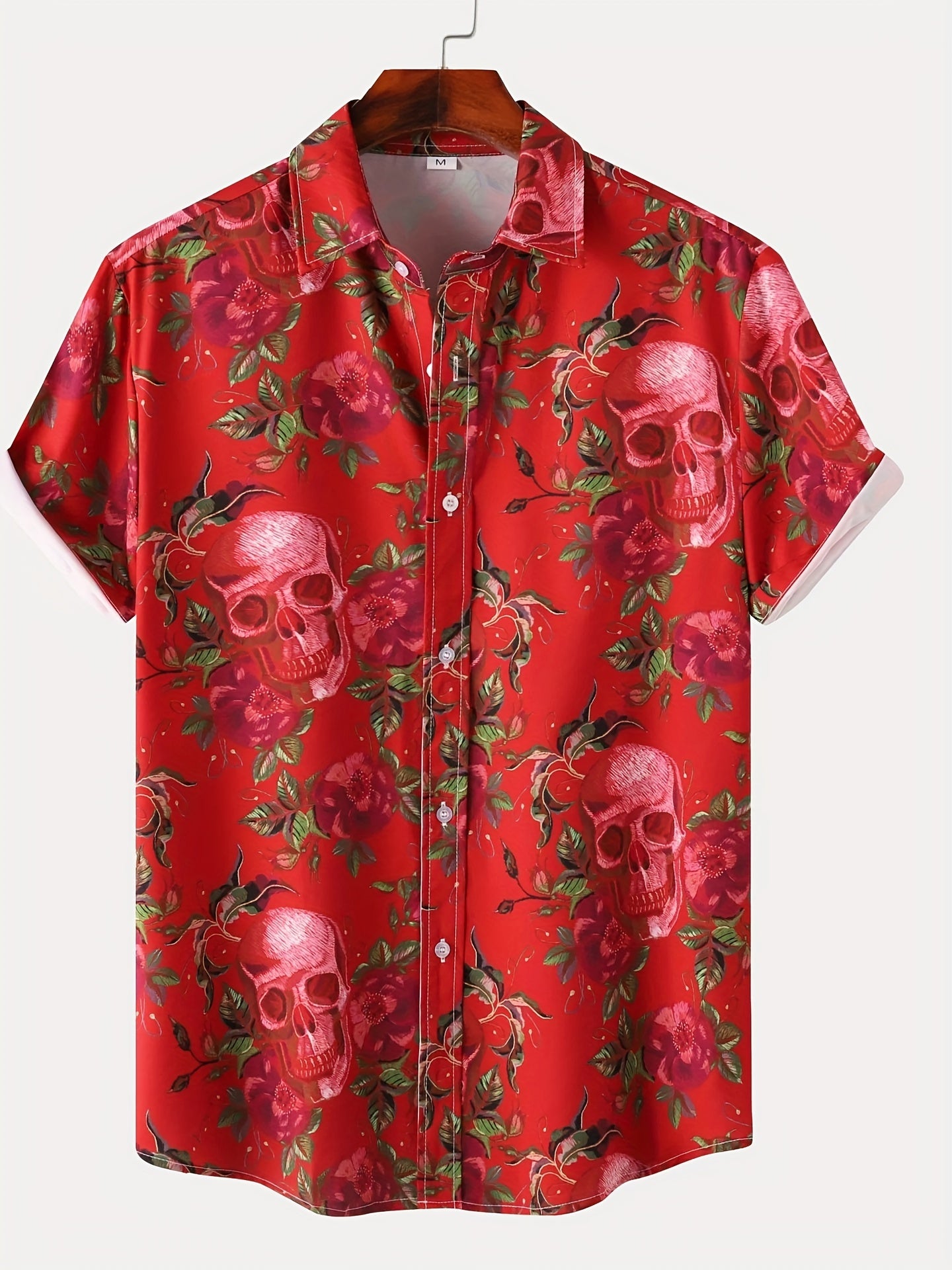 Autumn Men's Halloween Print Short Sleeve Shirt