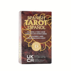 Spanish Tarot Deck with Red Sun Patterns