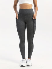 Women's Gray and Spliced Leggings for Yoga Running Fitness