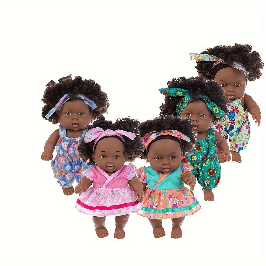 8 Inch Realistic Reborn Baby Doll Lifelike PVC Soft Toy Fashionable Dress Up