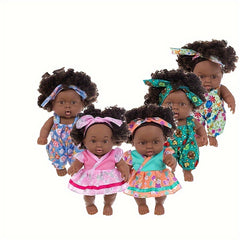 8 Inch Realistic Reborn Baby Doll Lifelike PVC Soft Toy Fashionable Dress Up