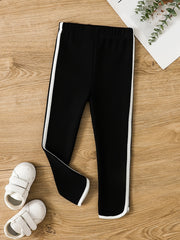 Girls Striped Leggings for Winter Sports