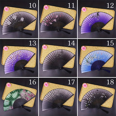 Ancient Style Folding Fan Chinese Dance Bamboo Cloth Fan