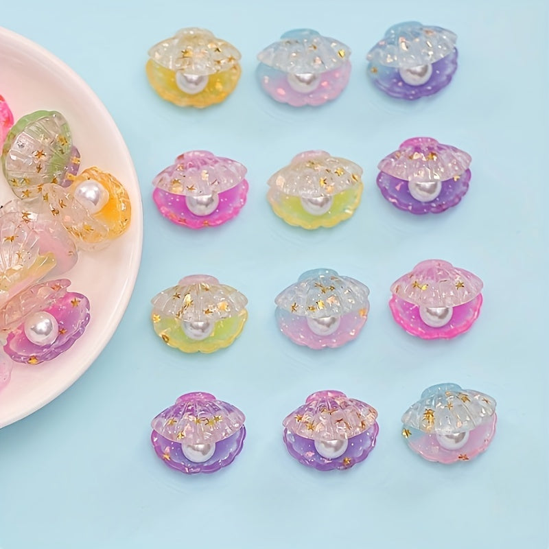 Colorful Shell Mini Toy Small Ornament Resin Simulation Pearl