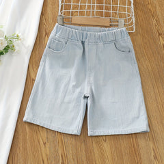 Boys Teen Casual Denim Shorts for Summer