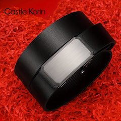 Stylish Leather Automatic Buckle Business Belt for Men