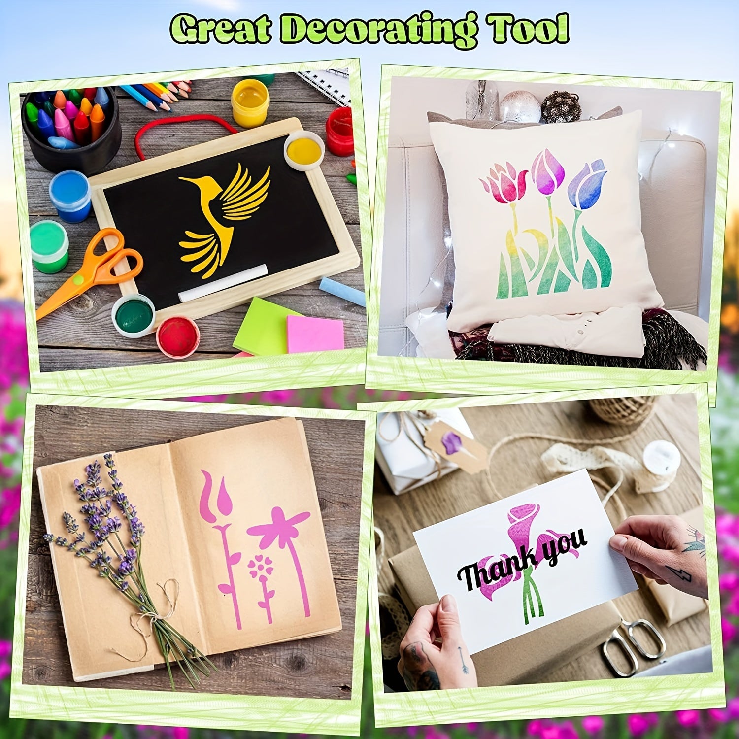 Reusable Painting Template for Wooden Wall Decoration