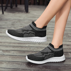 Women's Knit Breathable Socks Slip-On Sneakers