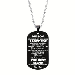 Parent Child Necklace Keychain Gift Mom/Dad To Son/Daughter Pendent