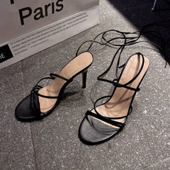 Stiletto Heeled Lace Up Pumps Women's Summer Shoes