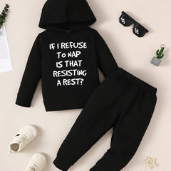 Baby Boys Hooded Sweatshirt Top Pants Set