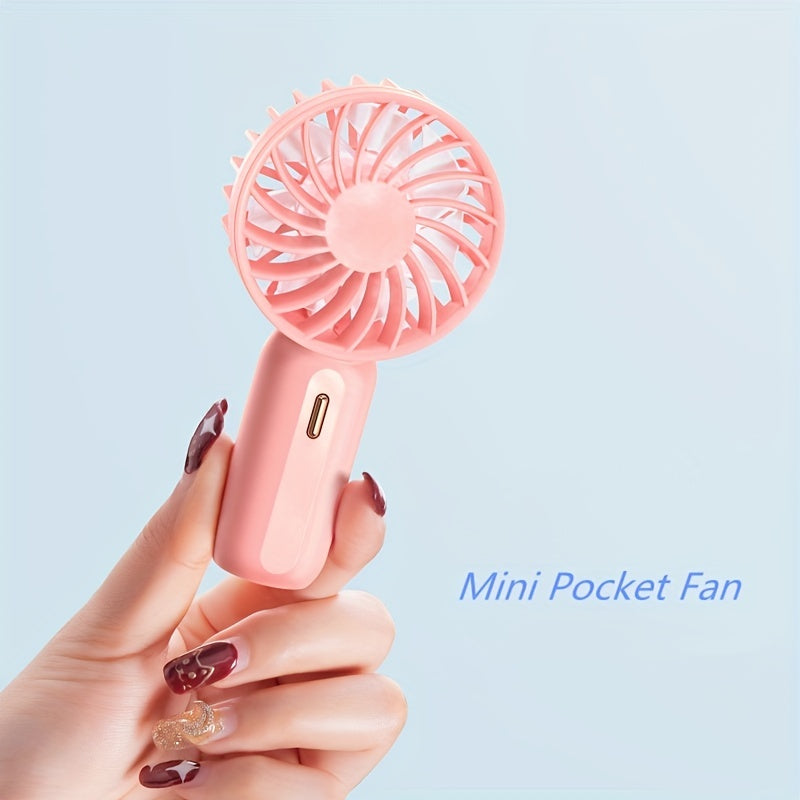 Mini Pocket USB Rechargeable Handheld Fan Compact Outdoor Activity