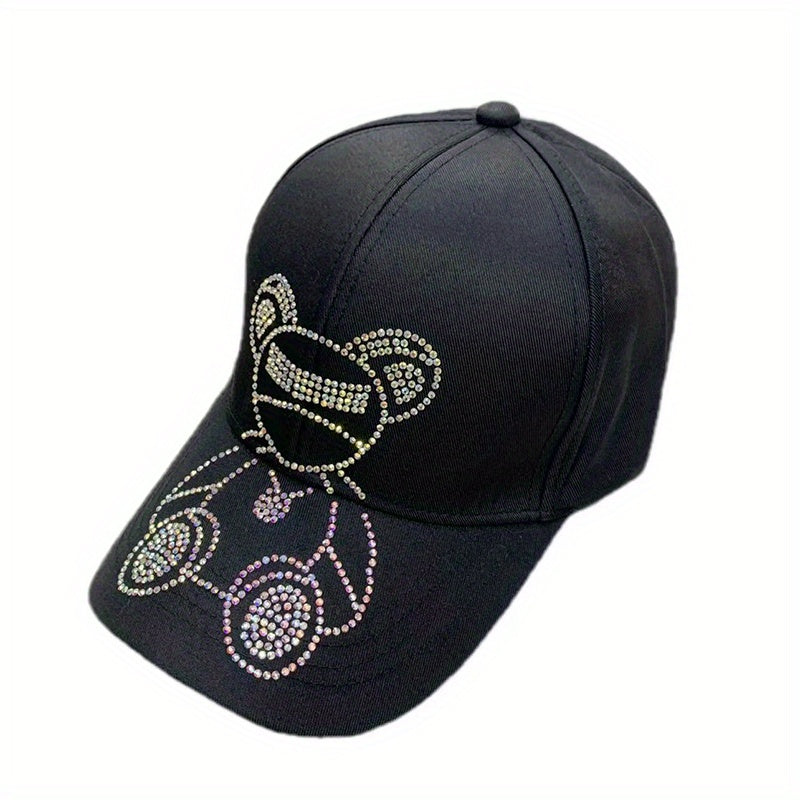 Rhinestone Decor Baseball Cap Unisex Dad Hat Sun Hat