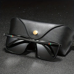 Vintage Square Frame Polarized Sunglasses Driving Fishing Shopping UV400