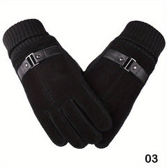 Men's Leather Cycling Motorcycle Gloves Anti skid Grip