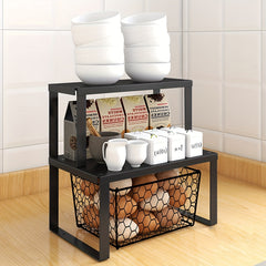 Stylish Multifunctional Stainless Steel Rack for Kitchen Storage