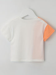 Baby Boys Block Letter Short Sleeve Tees for Summer
