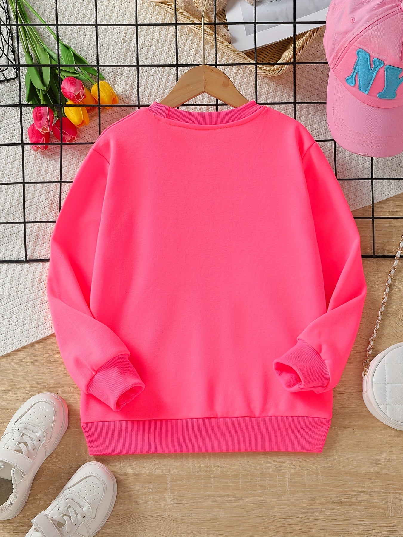 Unisex Kids Sweatshirt Long Sleeve Top Autumn Spring Active Pullovers