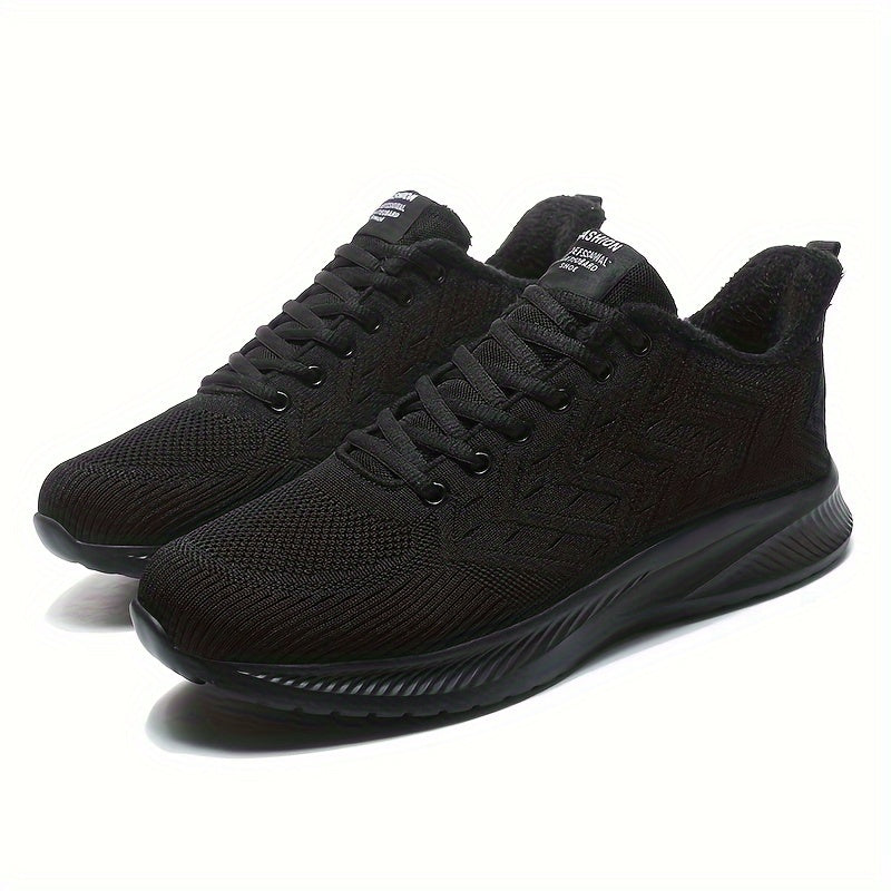 Men's Plush-Lined Running Shoes Non-Slip Sneakers