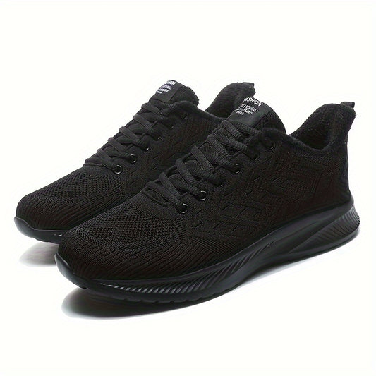 Men's Plush-Lined Running Shoes Non-Slip Sneakers