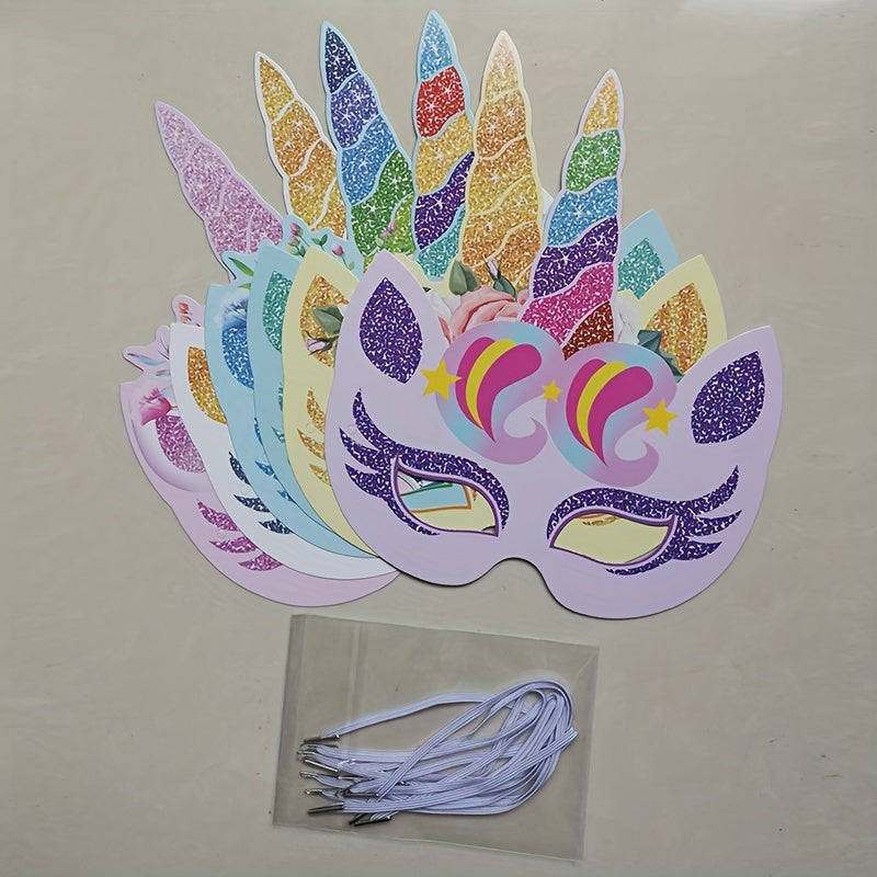 12pcs Unicorn Party Masks for Kids and Adults