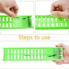 Organized Fishing Snelled Hook Holder Storage Tray for Jigs and Hooks