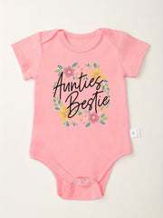 Floral Pattern Cotton Baby Onesie Soft Round Neck Romper