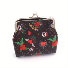 Skull Head Coin Purse Earphone Bag Girls Vintage Birthday Gift